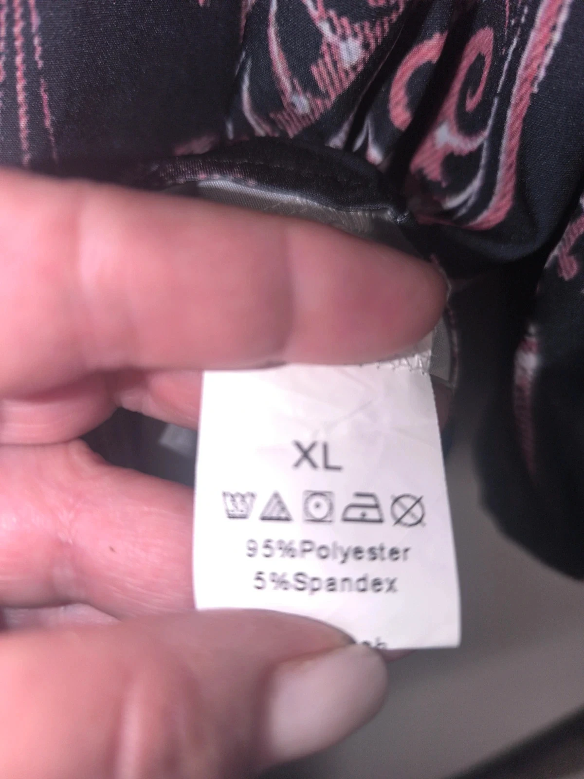 Blusa feminina XL preta com estampa boêmia mangas 3/4 fluida – photo 3